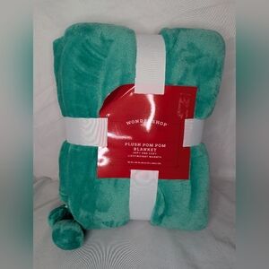 NWT Target Wondershop Plush Pom Pom Blanket